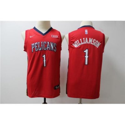 Youth Pelicans 1 Zion Williamson Red Youth Nike Swingman Jersey