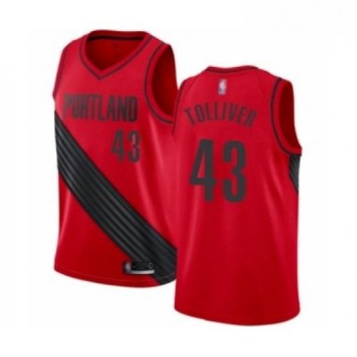 Youth Portland Trail Blazers 43 Anthony Tolliver Swingman Red Basketball Jersey Statement Edition