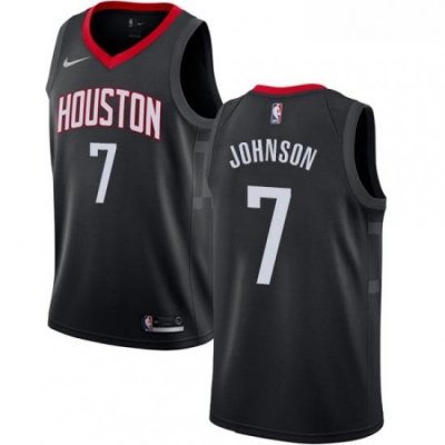 Womens Nike Houston Rockets 7 Joe Johnson Authentic Black NBA Jersey Statement Edition