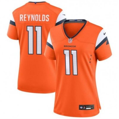 Women Denver Broncos 11 Josh Reynolds Orange 2024 Stitched Jersey