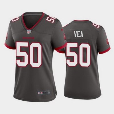 Women Nike Tampa Bay Buccaneers 50 Vita Vea Pewter Alternate Vapor Limited Jersey