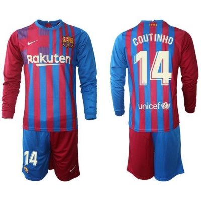 Men Barcelona Long Sleeve Soccer Jerseys 571