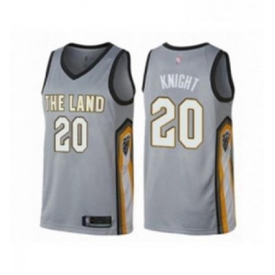 Womens Cleveland Cavaliers 20 Brandon Knight Swingman Gray Basketball Jersey City Edition