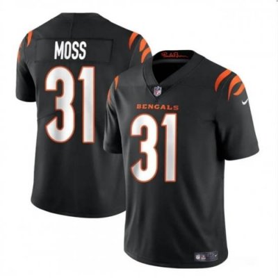 Youth Cincinnati Bengals 31 Zack Moss Black Vapor Untouchable Limited Stitched Jersey