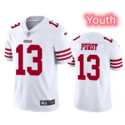 Youth San Francisco 49ers 13 Brock Purdy White Jersey