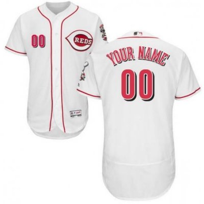 Men Women Youth All Size Cincinnati Reds Custom Flex Base Jersey White