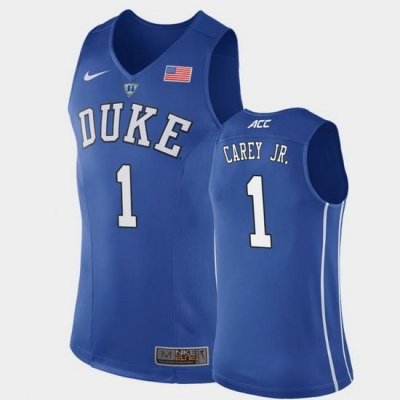 Duke Blue Devils Vernon Carey Jr. Royal Authentic Men'S Jersey