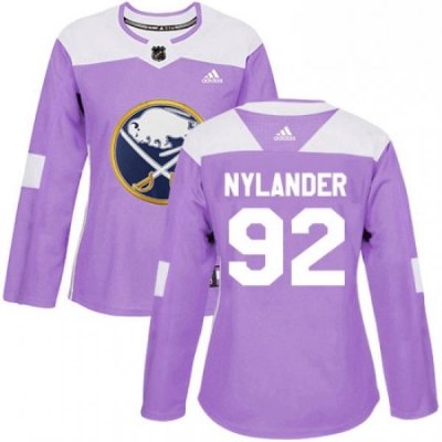 Womens Adidas Buffalo Sabres 92 Alexander Nylander Authentic Purple Fights Cancer Practice NHL Jersey