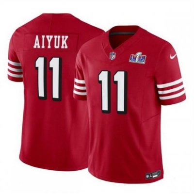 Youth San Francisco 49ers 11 Brandon Aiyuk Red 2023 F U S E  Vapor Limited Throwback Stitched Football 2024 Super Bowl LVIII Jersey