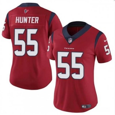 Women Houston Texans 55 Danielle Hunter Red Vapor Untouchable Limited Stitched Jersey