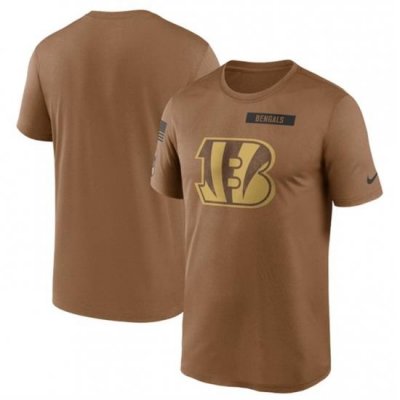 Men Cincinnati Bengals 2023 Brown Salute To Service Legend Performance T Shirt