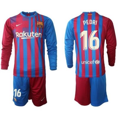 Men Barcelona Long Sleeve Soccer Jerseys 569