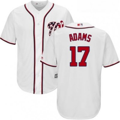 Youth Majestic Washington Nationals 17 Matt Adams Replica White Home Cool Base MLB Jersey