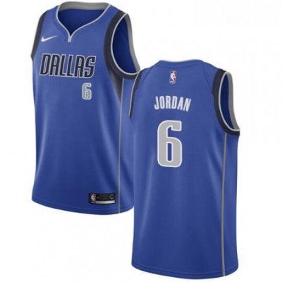 Womens Nike Dallas Mavericks 6 DeAndre Jordan Swingman Royal Blue NBA Jersey Icon Edition