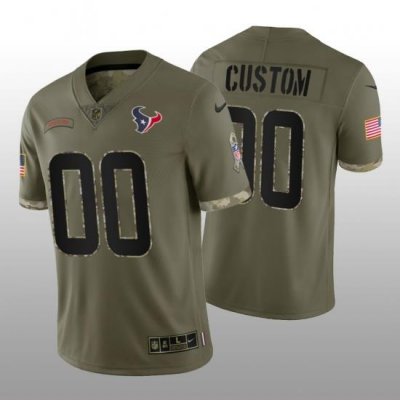 Men Women Youth Houston Texans ACTIVE PLAYER Custom Olive 2022 Salute To Service Limited Stitched Jersey