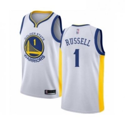 Womens Golden State Warriors 1 DAngelo Russell Swingman White Basketball Jersey Association Edition