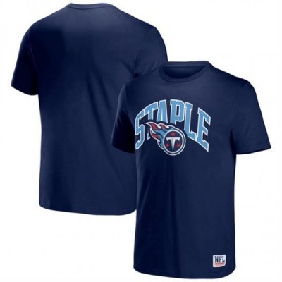 Men Tennessee Titans X Staple Navy Logo Lockup T Shirt