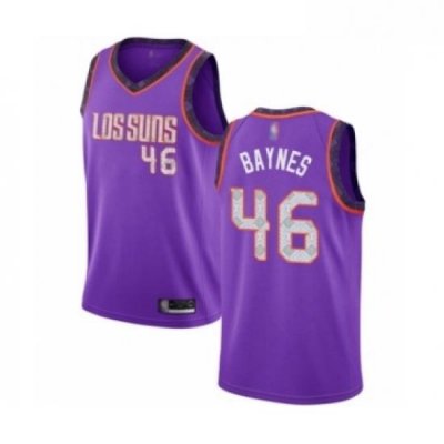 Youth Phoenix Suns 46 Aron Baynes Swingman Purple Basketball Jersey 2018 19 City Edition