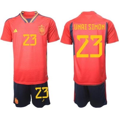 Men FIFA 2022 Spain Soccer Jersey 002