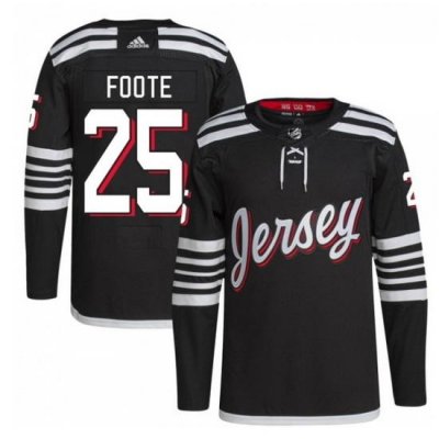 Men New Jersey Devils 25 Nolan Foote 2021 22 Black Stitched Jerse