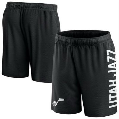 Men Utah Jazz Black Post Up Mesh Shorts