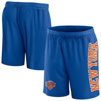 Men New York Knicks Blue Post Up Mesh Shorts