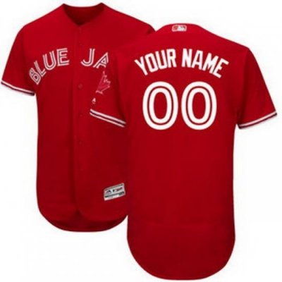 Men Women Youth All Size Toronto Blue Jays Majestic Home Flex Base Custom Jersey Red