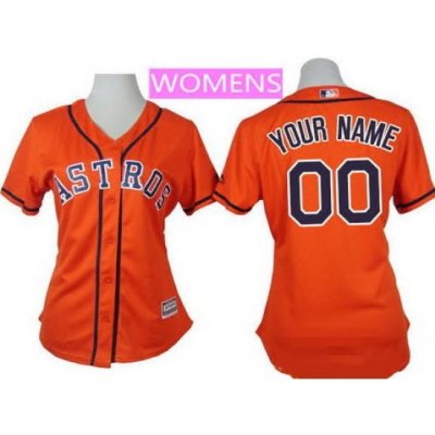 Men Women Youth All Size Houston Astros Custom Cool Base Jersey Orange