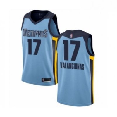 Womens Memphis Grizzlies 17 Jonas Valanciunas Authentic Light Blue Basketball Jersey Statement Edition