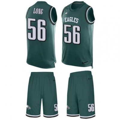 Men's Nike Philadelphia Eagles #56 Chris Long Limited Midnight Green Tank Top Suit NFL Jersey