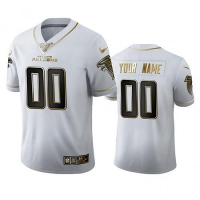 Men Women Youth Toddler Atlanta Falcons Custom Men Nike White Golden Edition Vapor Limited NFL 100 Jersey