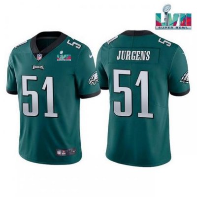 Men Women Youth Toddler Philadelphia Eagles 51 Cam Jurgens Green Super Bowl LVII Vapor Untouchable Limited Stitched Jersey