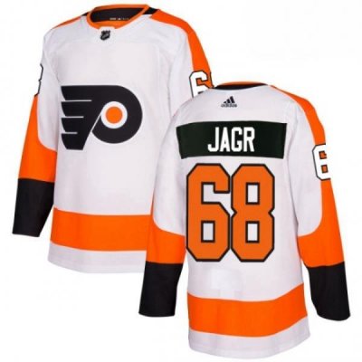 Womens Adidas Philadelphia Flyers 68 Jaromir Jagr Authentic White Away NHL Jersey