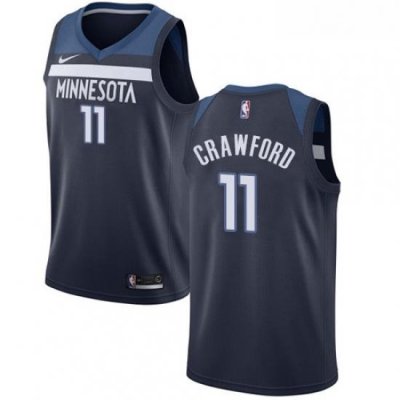 Womens Nike Minnesota Timberwolves 11 Jamal Crawford Swingman Navy Blue Road NBA Jersey Icon Edition