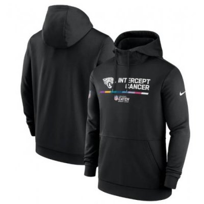 Men Jacksonville Jaguars 2022 Black Crucial Catch Therma Performance Pullover Hoodie