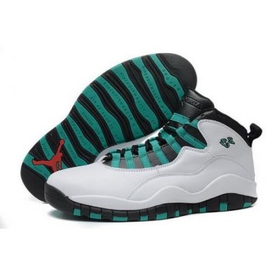 Air Jordan 10 Shoes 2015 Mens Low White Black Green