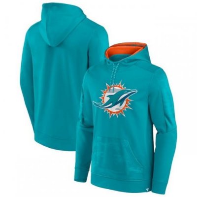 Men Miami Dolphins Aqua On The Ball Pullover Hoodie