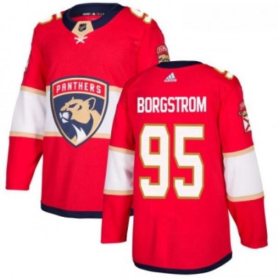 Youth Adidas Florida Panthers 95 Henrik Borgstrom Authentic Red Home NHL Jersey