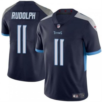 Men Tennessee Titans 11 Mason Rudolph Navy Vapor Limited Stitched Football Jersey