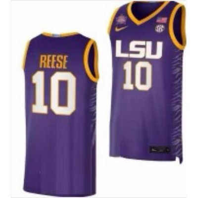 Men LSU Tigers Reese Purple Stitched NCAA Jersey