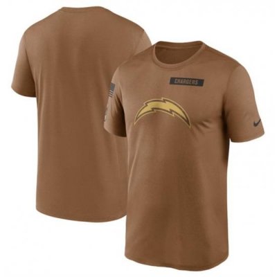 Men Los Angeles Chargers 2023 Brown Salute To Service Legend Performance T Shirt