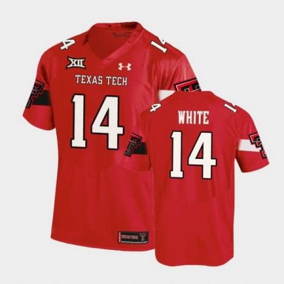 Men Texas Tech Red Raiders Xavier White Replica Red Football Team Jersey