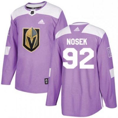 Youth Adidas Vegas Golden Knights 92 Tomas Nosek Authentic Purple Fights Cancer Practice NHL Jersey