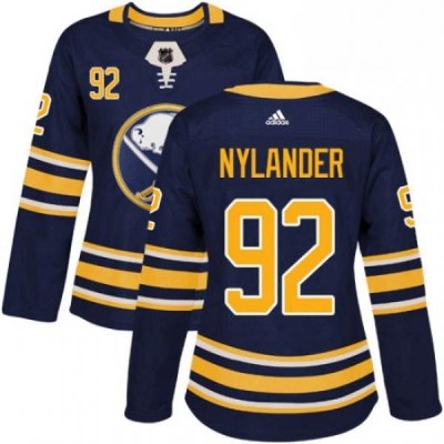 Womens Adidas Buffalo Sabres 92 Alexander Nylander Authentic Navy Blue Home NHL Jersey