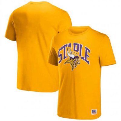 Men Minnesota Vikings X Staple Gold Logo Lockup T Shirt