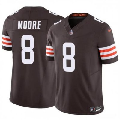 Youth Cleveland Browns 8 Elijah Moore Brown 2023 F U S E Vapor Limited Stitched Football Jersey