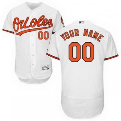 Men Women Youth All Size Baltimore Orioles Majestic Alternate Flex Base Authentic Collection Custom Jersey White