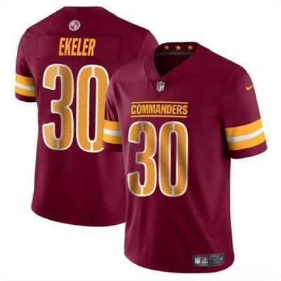 Youth Washington Commanders 30 Austin Ekeler Burgundy Vapor Limited Stitched Football Jersey