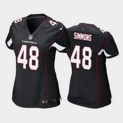 women isaiah simmons arizona cardinals black game jersey