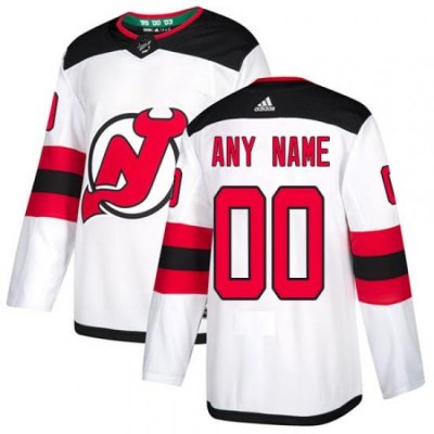 Men Women Youth Toddler White Jersey - Customized Adidas New Jersey Devils Away